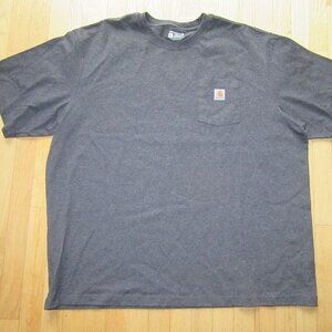 MENS CARHARTT T SHIRT/SHORT SLEEVE/POCKET/DARK GRAY/LOOSE FIT/SIZE 3XL!